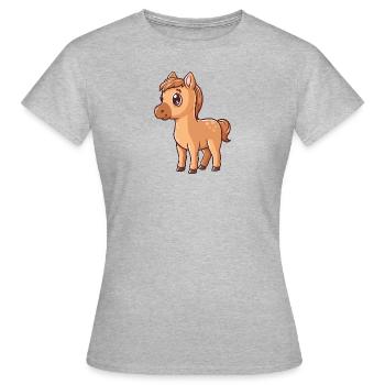Ponyhof Pferd Pferdemist - Frauen T-Shirt - Grau meliert - Vorne - AI Model Female 172 dark (172cm)