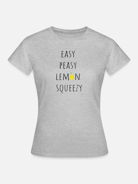 Easy peasy lemon squeezy - Frauen T-Shirt - Grau meliert