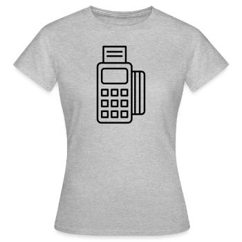 EC device - Women's T-Shirt - heather grey - Front - AI Model Female 172 dark (172cm)