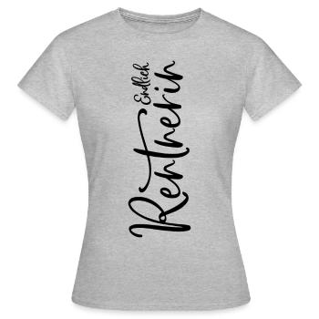 Endlich Rentnerin - Frauen T-Shirt - Grau meliert - Vorne - AI Model Female 172 dark (172cm)