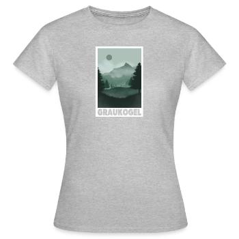 Graukogel - Frauen T-Shirt - Grau meliert - Vorne - AI Model Female 172 dark (172cm)