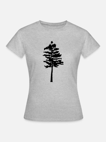 tree 02 - Frauen T-Shirt - Grau meliert