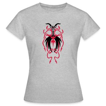 devil - T-shirt Femme - gris chiné - Devant - AI Model Female 172 dark (172cm)