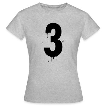3 gouttes - T-shirt Femme - gris chiné - Devant - AI Model Female 172 dark (172cm)