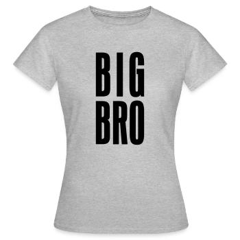 BIG BRO - Frauen T-Shirt - Grau meliert - Vorne - AI Model Female 172 dark (172cm)