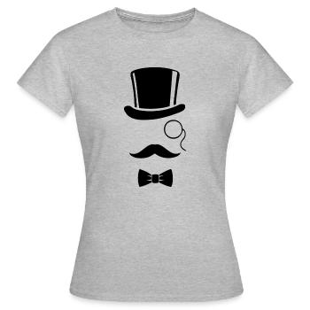 Monsieur - T-shirt Femme - gris chiné - Devant - AI Model Female 172 dark (172cm)