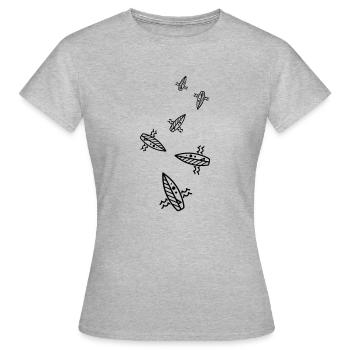 Surfboard icon icon - Women's T-Shirt - heather grey - Front - AI Model Female 172 dark (172cm)