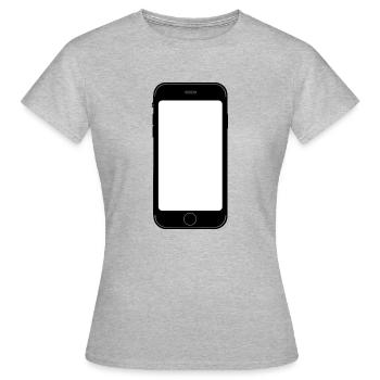 Mobile Phone Template Device - Women's T-Shirt - heather grey - Front - AI Model Female 172 dark (172cm)