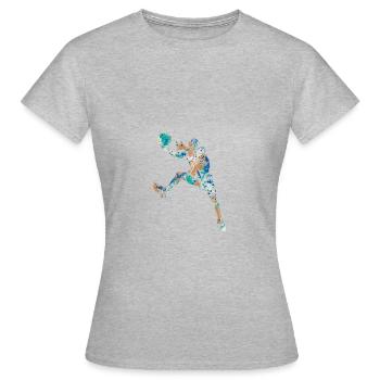 Basket-ball - T-shirt Femme - gris chiné - Devant - AI Model Female 172 dark (172cm)