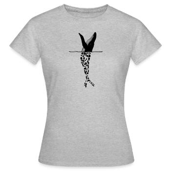Plastik Wal Umweltschutz - Frauen T-Shirt - Grau meliert - Vorne - AI Model Female 172 dark (172cm)