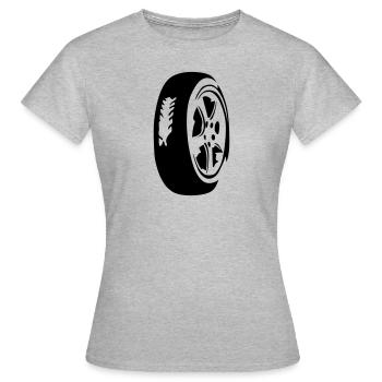 pneu voiture tyre 8 - T-shirt Femme - gris chiné - Devant - AI Model Female 172 dark (172cm)