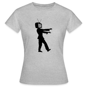 Zombie TV - T-shirt Femme - gris chiné - Devant - AI Model Female 172 dark (172cm)