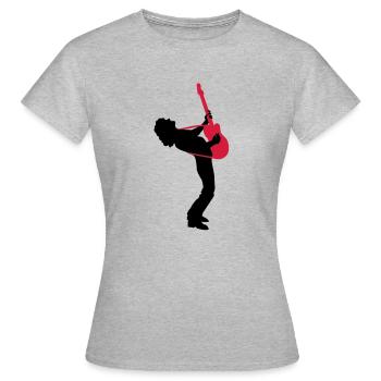 guitar player - T-shirt Femme - gris chiné - Devant - AI Model Female 172 dark (172cm)