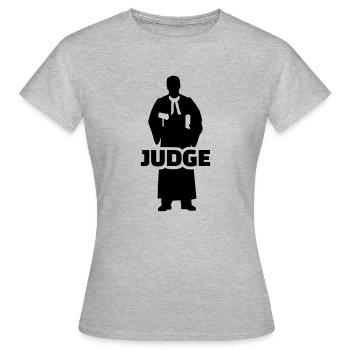 Juge - T-shirt Femme - gris chiné - Devant - AI Model Female 172 dark (172cm)