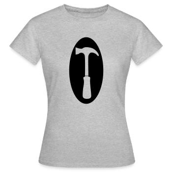 marteau - T-shirt Femme - gris chiné - Devant - AI Model Female 172 dark (172cm)