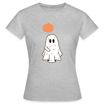 Cute Heart Ghost - Women's T-Shirt - heather grey - Front - AI Model Female 172 dark (172cm)