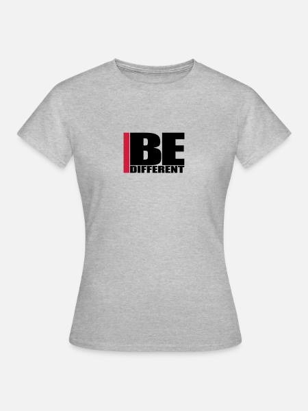 Cool Be Different Logo - Frauen T-Shirt - Grau meliert