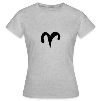 Sternzeichen Widder - Frauen T-Shirt - Grau meliert - Vorne - AI Model Female 172 dark (172cm)