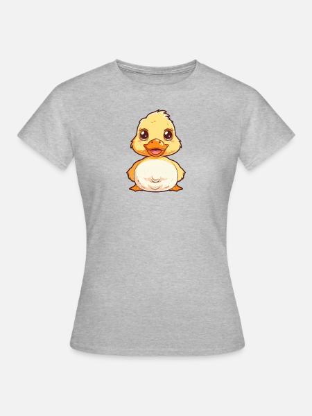 Quak Schnabel - Frauen T-Shirt - Grau meliert