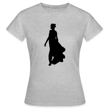 Silhouette silhouette silhouette - T-shirt Femme - gris chiné - Devant - AI Model Female 172 dark (172cm)