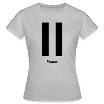 Pause - T-shirt Femme - gris chiné - Devant - AI Model Female 172 dark (172cm)