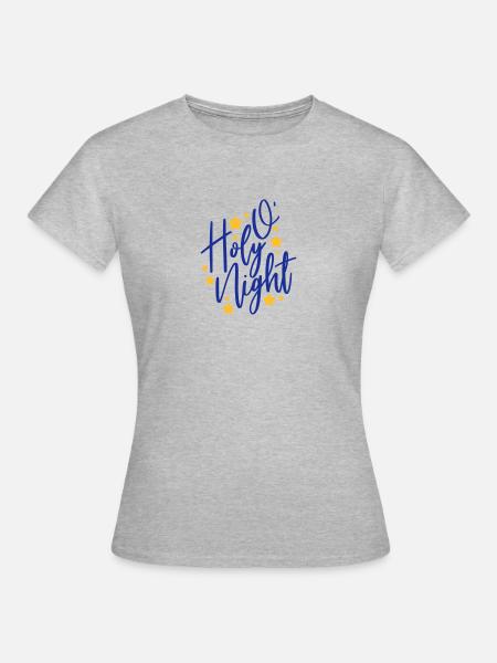 o holy night - Frauen T-Shirt - Grau meliert