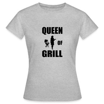BBQ - Frauen T-Shirt - Grau meliert - Vorne - AI Model Female 172 dark (172cm)