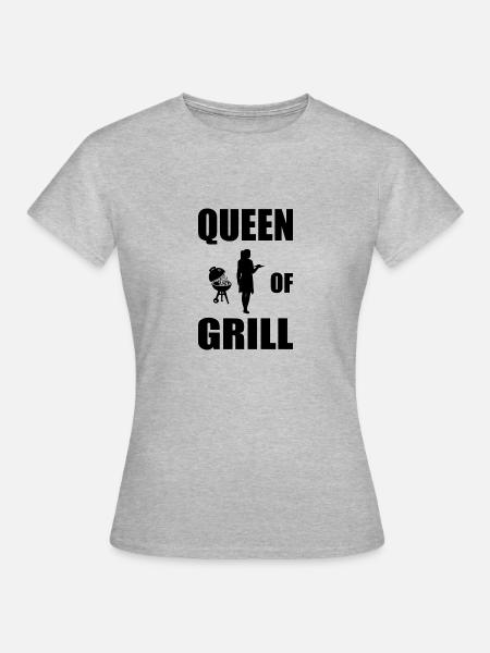 BBQ - Frauen T-Shirt - Grau meliert