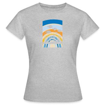 Aquarium Meeresleben Tintenfisch - Frauen T-Shirt - Grau meliert - Vorne - AI Model Female 172 dark (172cm)