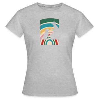 Hundetrainer Hundeerziehung Hundesport - Frauen T-Shirt - Grau meliert - Vorne - AI Model Female 172 dark (172cm)