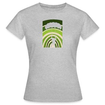 Parachutisme Parapente Adrénaline - T-shirt Femme - gris chiné - Devant - AI Model Female 172 dark (172cm)