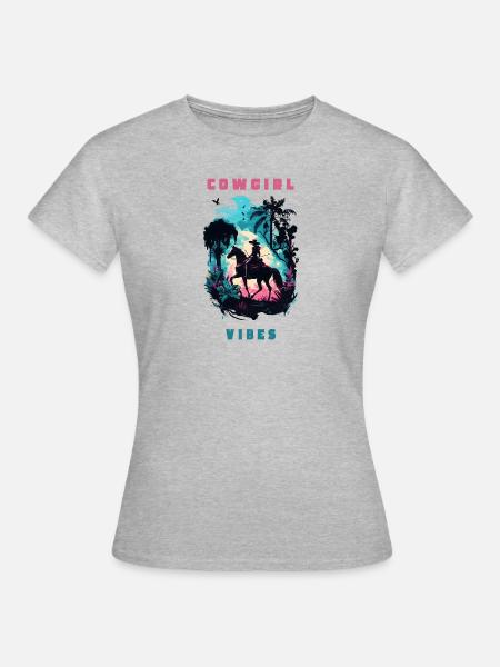 Westliche Vibes - Frauen T-Shirt - Grau meliert