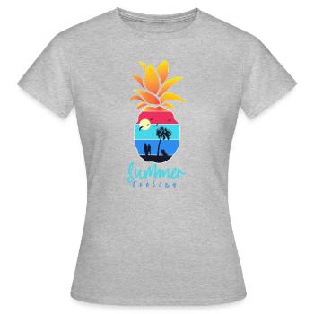 Sensation estivale - T-shirt Femme - gris chiné - Devant - AI Model Female 172 dark (172cm)