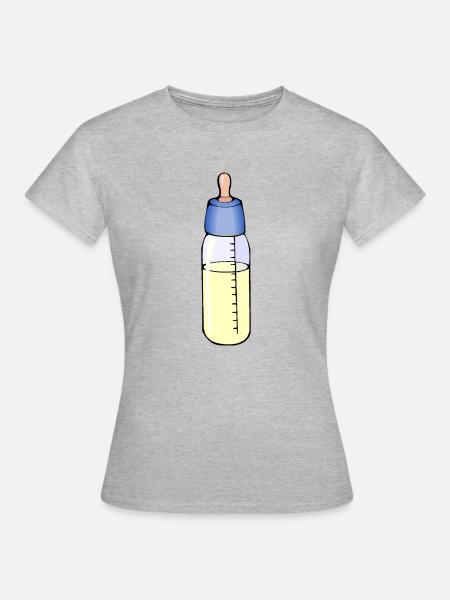 Milchflasche - Frauen T-Shirt - Grau meliert