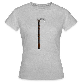 walking stick - Women's T-Shirt - heather grey - Front - AI Model Female 172 dark (172cm)