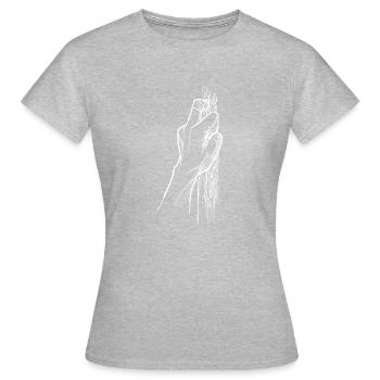 Climbing fingers - Women's T-Shirt - heather grey - Front - AI Model Female 172 dark (172cm)