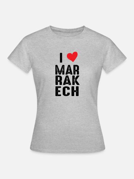 Ich liebe Marrakesch - Frauen T-Shirt - Grau meliert