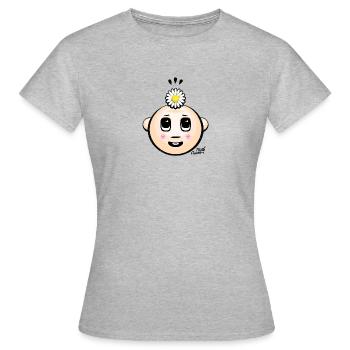 Think flower - Pensez fleur - T-shirt Femme - gris chiné - Devant - AI Model Female 172 dark (172cm)