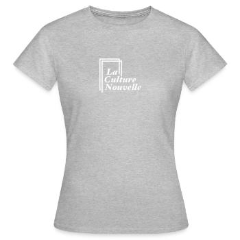 culture - T-shirt Femme - gris chiné - Devant - AI Model Female 172 dark (172cm)