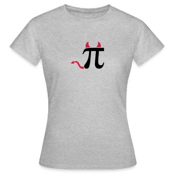 Pi - T-shirt Femme - gris chiné - Devant - AI Model Female 172 dark (172cm)