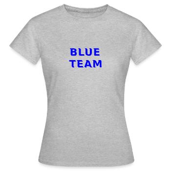 Blue Team - Frauen T-Shirt - Grau meliert - Vorne - AI Model Female 172 dark (172cm)
