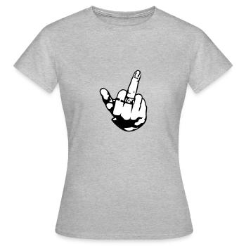 finger - Women's T-Shirt - heather grey - Front - AI Model Female 172 dark (172cm)