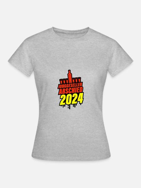 Junggesellen Abschied 2024 - Frauen T-Shirt - Grau meliert