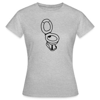 Scheiße wc WC1 - Frauen T-Shirt - Grau meliert - Vorne - AI Model Female 172 dark (172cm)
