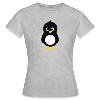 Linux penguin - Women's T-Shirt - heather grey - Front - AI Model Female 172 dark (172cm)