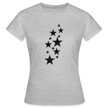 Poinsettias Stars Shooting Star - Women's T-Shirt - heather grey - Front - AI Model Female 172 dark (172cm)