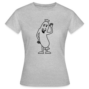 Wurst - Frauen T-Shirt - Grau meliert - Vorne - AI Model Female 172 dark (172cm)