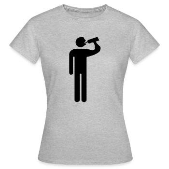 drink - Women's T-Shirt - heather grey - Front - AI Model Female 172 dark (172cm)