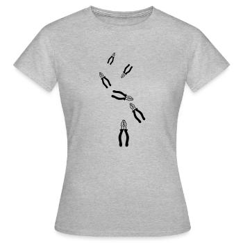 Icône de pince - T-shirt Femme - gris chiné - Devant - AI Model Female 172 dark (172cm)