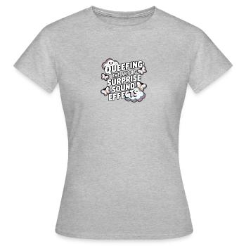 Queef Queen Queefed Humour adulte Queefing - T-shirt Femme - gris chiné - Devant - AI Model Female 172 dark (172cm)